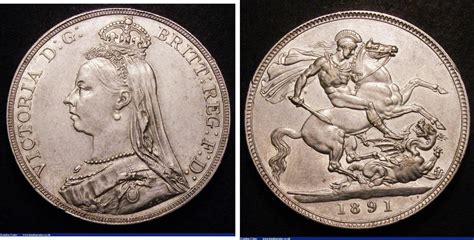 Numisbids London Coins Ltd Auction 148 Lot 1727 Crown 1891 Esc 301