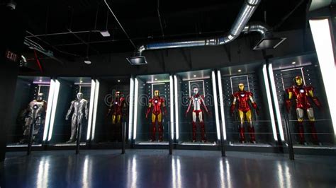 Iron Man Costumes At The Tony Stark Base Editorial Image Image Of