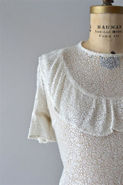 sheer lace bib blouse vintage 40s blouse 1940s by deargolden lace bib blouse vintage lace
