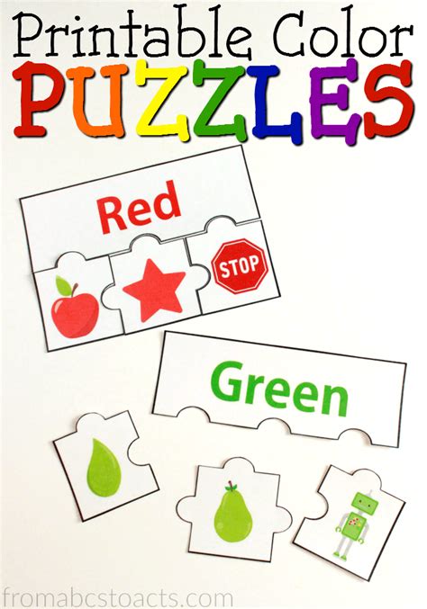 Printable Color Puzzles From Abcs To Acts