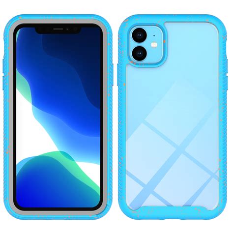 For Iphone 11 Shockproof Starry Sky Pc Tpu Protective Case Sky Blue