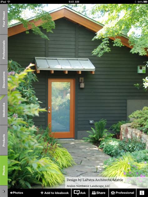 But your garden shed doesn't have to be plain and boring, as these great looking buildings will show. Little shed roof over door | Exterior doors, Back doors ...