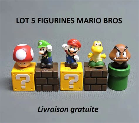 Collection Jeu VidÉo Super Mario Bros Lot 5 Figurines Pvc De Qualité