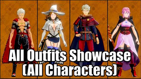 Black Clover Quartet Knights All Outfits Showcase All Characters