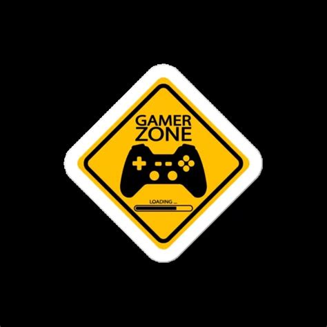 Gamer Zone Road Sign Sticker Stickerdise