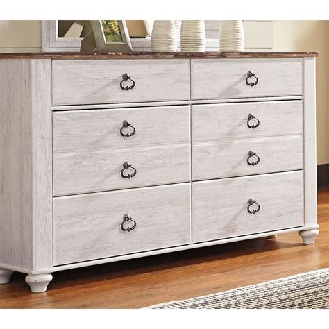 Mix two parts white or light gray latex paint and one part water. Classic Rustic Whitewash Dresser - Millhaven | RC Willey ...