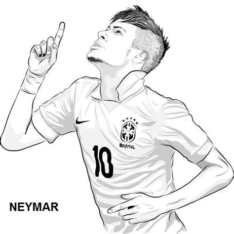 Neymar Para Colorir Soccer Drawing Soccer Players Sports Coloring Pages