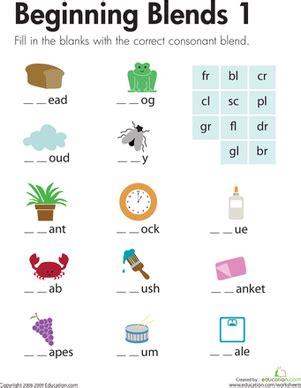 After all, they must have already learned the different phonics sounds, and now. Beginning Blends 1 | Worksheet | Education.com