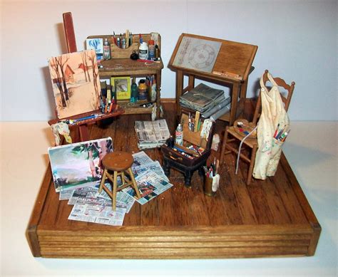 Marquis Miniatures Rustic Realism Table Top Art Studio Display