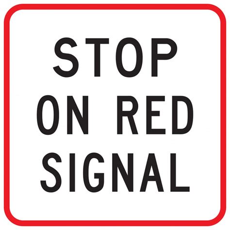 Rg 30 Stop On Red Signal Sign Rp61 Or R2 6 Rtl