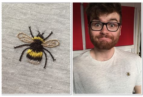I Made A Bee Tee For My Boyfriend And He Loves It 🐝 Rembroidery