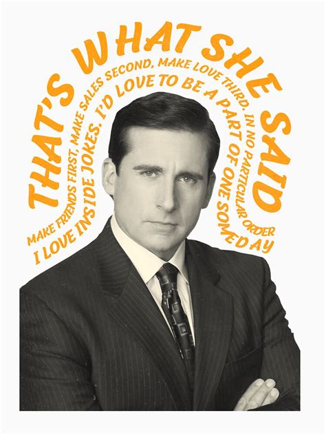 Thats What She Said Michael Scott T Shirt For Sale By Brilaz