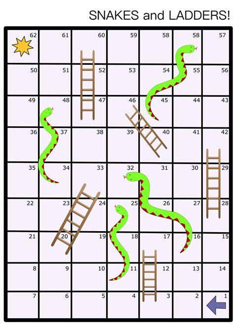 Free Printable Snakes And Ladders Game Board Printable Templates