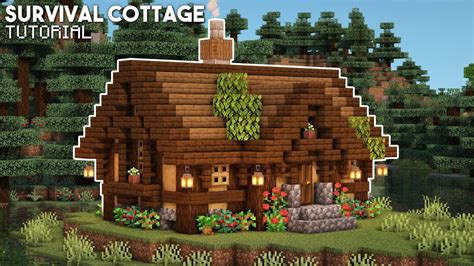 Minecraft How To Build An Aesthetic Cottage Survival House Tutorial