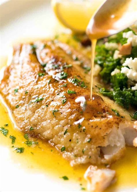 Grilled Fish Fillet With Lemon Butter Sauce