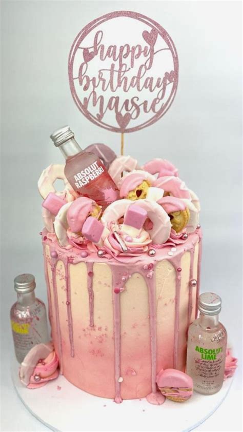 Pin By Mschers On Taart 15 Amelie 21st Birthday Cakes Alcohol