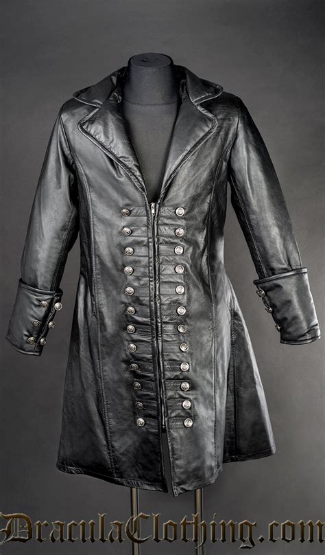 real leather captain coat