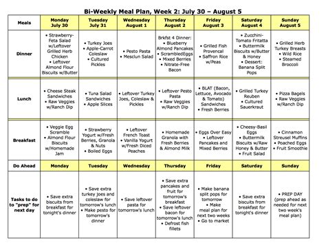 Easy Large Family Weekly Meal Plan Free Grocery List And Vrogue