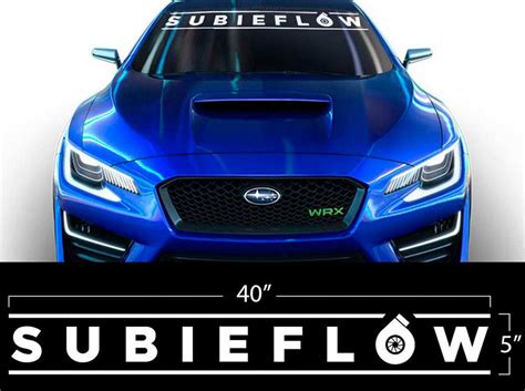 Vinyl Decal Wrap Banner Subieflow Subaru Wrx Sti Brz Subie Flow Turbo