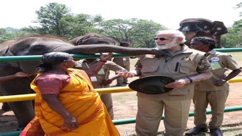 Pm Modi Meets The Elephant Whisperers Couple Bomman Bellie Invites