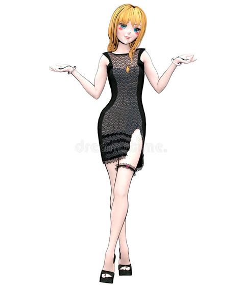 3d Japanese Anime Girl Stock Illustration Illustration Of Model 167402956