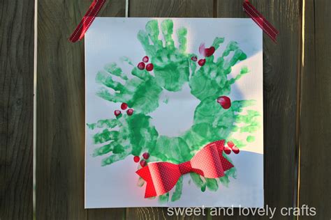 Easy Christmas Handprint Wreath Craft Simply Today Life Vlrengbr
