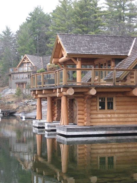 Amazing Waterfront Log Home Log Homes Floating House Log Home Living
