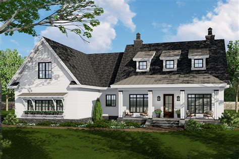 Modern Farmhouse Plan With Open Concept Core Plus Bonus Room 14673rk