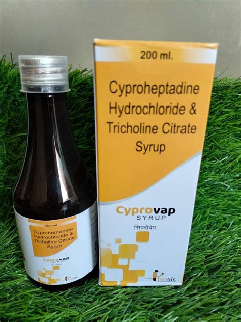Cyproheptadine Hydrochloride And Tricholin Citrate Syrup 200 Ml