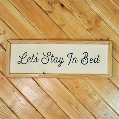 Lets Stay In Bed Sign Large Etsy
