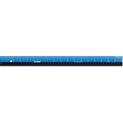 Victor Easy Read 18 Inch Blue Stainless Steel Ruler Rulers