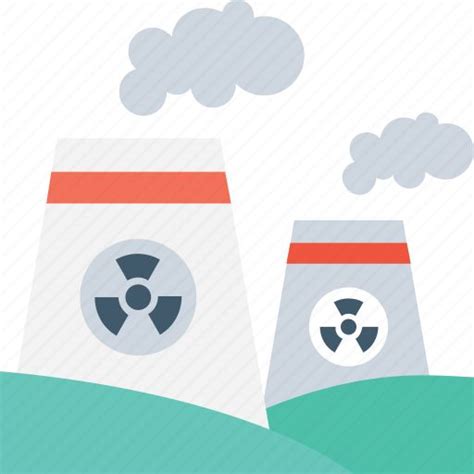 Plant Icon Cooling Tower Nuclear Plant Color Editor Creative Icon