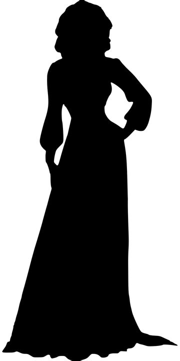 Woman In Dress Silhouette