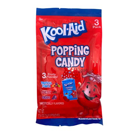 Kool Aid Popping Candy 3 Different Flavor Packs Rainbowland Candy Co