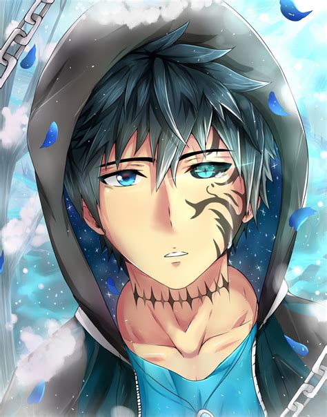 Download 2880x1800 Anime Boy Tattoo Colorful Eyes Shape Petals