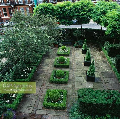 Gap Gardens Square Buxus Hedges Surrounding Buxus Spheres In Formal