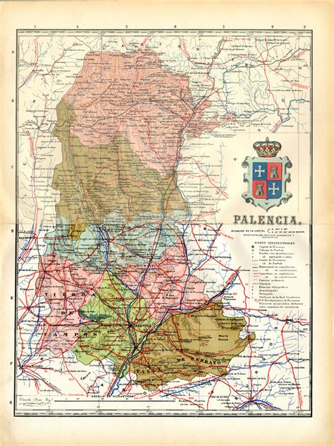 Palencia Provincia Mapas Provinciales 1910