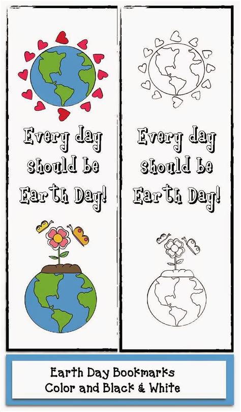 Classroom Freebies Earth Day Bookmarks Printable Bookmarks