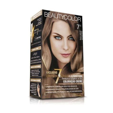 Kit Tintura Beautycolor Louro Natural Acinzentado 71 Fikbella Fikbella