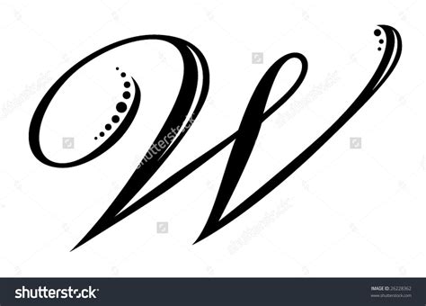 Letter W Stock Photos Images And Pictures Shutterstock Tattoo Side