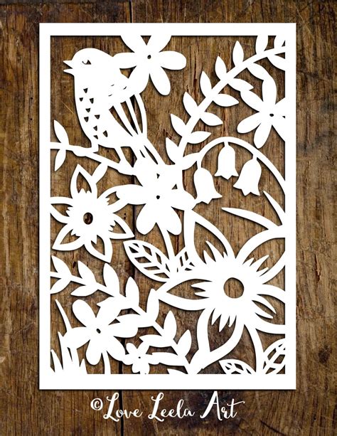 PERSONAL USE Papercutting Template Flower Garden Paper Cut | Etsy