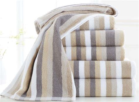 100 Cotton Bath Towels 600gsm Large Luxury Multi Stripe Super Soft