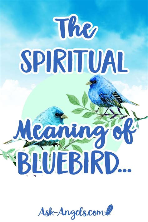 Two Blue Birds Sitting On Top Of A Branch With The Words The Spirital