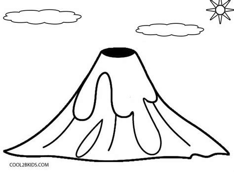 Volcano Coloring Pages Learny Kids