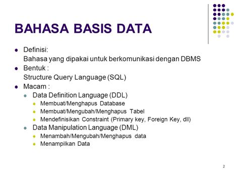 Namun tahukah kamu apa itu arti dan definisi bangsa? Lenguaje de base de datos: definición, componentes y ejemplos