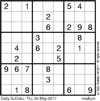 Here are thousands of free sudoku puzzles to print. The Daily SuDoku