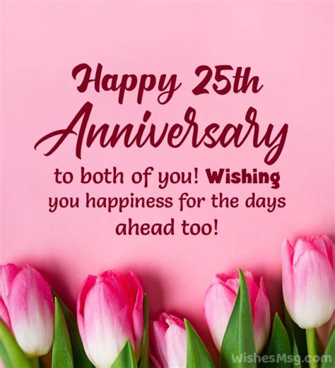 25th Wedding Anniversary Wishes And Messages Wishesmsg 2022