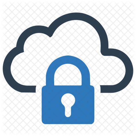Cloud Security Icon Download In Flat Style