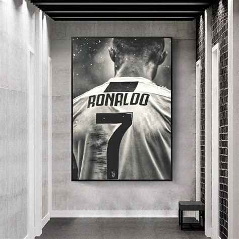 Póster Retro De Estrella Del Deporte De Fútbol Cristiano Ronaldo E