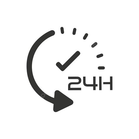 Icono De Servicio De 24 Horas Horario De Atención Al Cliente Vector Png